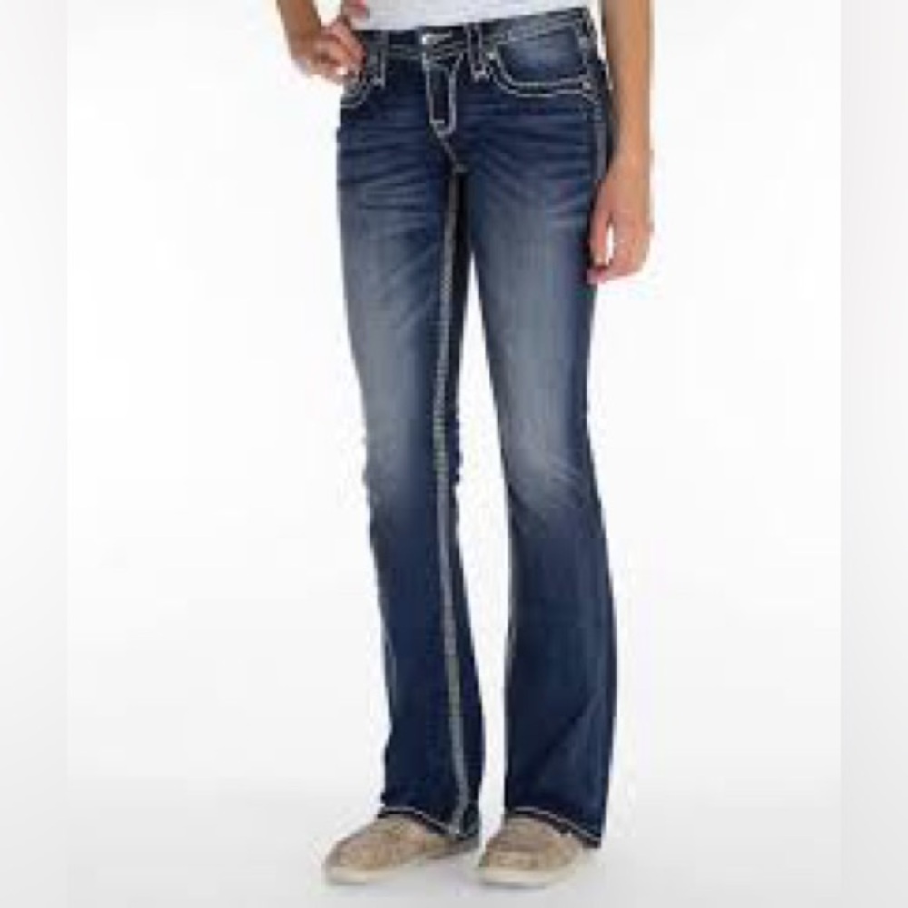Rock Revival Blue Boot Cut Jeans with Classic Design